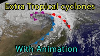 ExtraTropical Temperate cyclones  Characteristics with Animation  UPSC CSE  Geography [upl. by Barn]