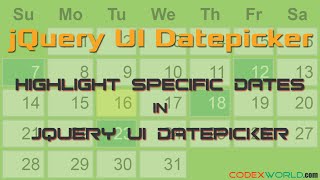 How to Highlight Specific Dates in jQuery UI Datepicker [upl. by Yarak]