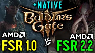 Native vs FSR 10 vs FSR 22  Baldurs Gate 3 2023 FSR 1 vs FSR 2 on GTX 1050 Ti [upl. by Etnod]