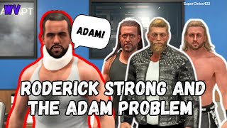 Roderick Strong And The Adam Problem  WWE 2K23 Skits [upl. by Olivann977]