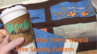 Coffee Cup Sleeve Free Sewing Pattern [upl. by Wolcott]