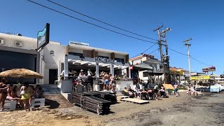 Beach walk kalamaki to laganas Zante Greece whats open and how busy is it  beach travel fun [upl. by Craddock475]