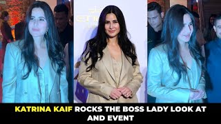 Katrina Kaif Sweetly Responds To Paparazzi At An Event Stuns In Pantsuit  Watch Video [upl. by Anitsyrhk]