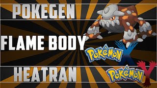 How To Pokegen Flame Body Heatran In Pokemon X and Y HD Remake [upl. by Dnomse]