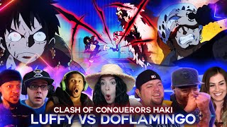 Luffy Vs Doflamingo Conquerors Haki Clash  Reaction Mashup [upl. by Hummel]