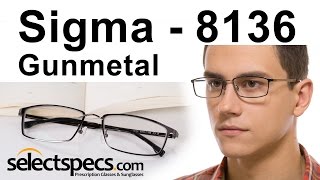 Rectangular Glasses for Men  Sigma 8136 Gunmetal [upl. by Illak341]