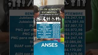 Anses aplicaría un 39 de aumento en septiembre de 2024 anses [upl. by Ahrat885]