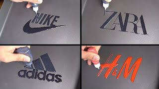 📹 Brand Logos Pancake art  Nike Zara Adidas HampM Reverse Play ⏪️ [upl. by Ettelra513]