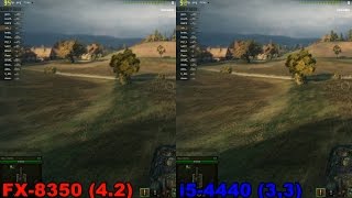 FX8350  42 vs i54440  33 in World of Tanks [upl. by Stratton149]