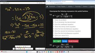 Partial Fractions Question 2 and 3 [upl. by Nuriel]