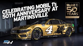 Unveiling Mobil 1s Beautiful Gold Scheme  StewartHaas Racing  NASCAR [upl. by Ecertal]