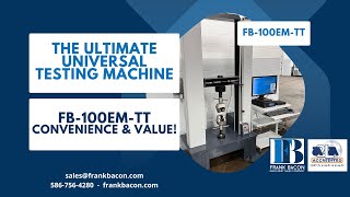 Frank Bacon New Tensile Testing Machine 100kN FB100EMTT the Ultimate Value in Testing [upl. by Noizneb]