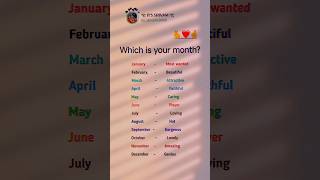 Which is your month 🤞 bts english quotes trending fun shorts [upl. by Frodina]