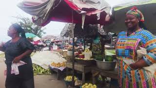 AFRICAN CITY STREETS AND COMMUNITY MARKET AGBOGBLOSHIE GHANA ACCRA [upl. by Ttesil]