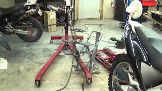 How to straighten a dirt bike frame  KLX 351  contest update [upl. by Mcdowell632]