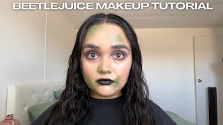 how to do a BEETLEJUICE MAKEUP LOOK  vlogoween day 18🎃 [upl. by Isyed188]