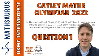 Maths Olympiad  UKMT Cayley 2022 Q1 [upl. by Tiffani]