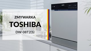 Zmywarka Toshiba DW08T2S – dane techniczne – RTV EURO AGD [upl. by Ahsuatan]