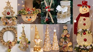 20 Best DIY Christmas Decoration ideas with Jute ropeburlap🎄🎄2023 [upl. by Auqenet194]