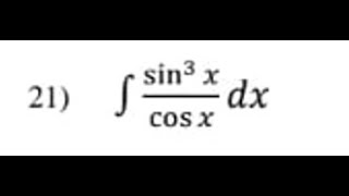 21 Integral sinx3cosx [upl. by Aneeuqal]