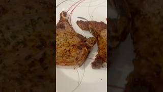 Easy PORK CHOPS in air fryer recipe porkchops airfryer shorts [upl. by Alyakim]