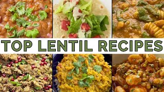 Top 10 Vegan LENTIL Recipes [upl. by Sontag758]