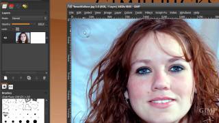 Remove the background from hair in GIMP  tutorial Cut out hair [upl. by Zoila]