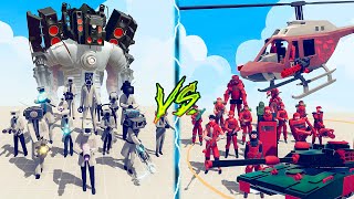 MODERN MILITARY TEAM vs SCIENTIST SPEAKER amp CAMERAMAN TEAM  Totally Accurate Battle Simulator TABS [upl. by Arrek]