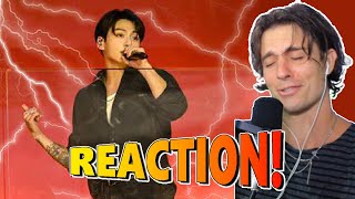 Jungkook Times Square Concert REACTION by professional singer [upl. by Enawtna]