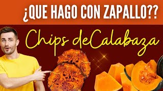 AHORRA💲 Snack saludable✨🎃¡Chips de calabaza al horno Calabaza zapallo [upl. by Hanaj909]