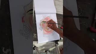 Jai maa durga ❤️💫🙏🚩viralshorts maadurga painting youtubeshorts sumitopart jaimatadi navratri [upl. by Johnna]