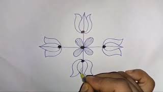 Easy and Simple Daily Rangoli Designs \\Friday Special Rangoli [upl. by Alinna]