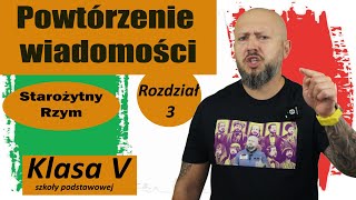 Powtórzenie wiadomości klasa 5 Rozdział 3 Starożytny Rzym Czas na podsumowanie [upl. by Gustafson]