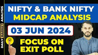 NIFTY PREDICTION FOR TOMORROW 3 JUNE  BANK NIFTY PREDICTION NIFTY LIVE TRADING NIFTY TOMORROW [upl. by Delwyn]