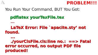 Solution to LaTeX Error File apacitesty not found Read Description [upl. by Adiaros]