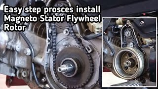 How to install Magneto kit Flywheel on Motorcycle Dirt Bike [upl. by Tniassuot]