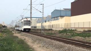 2015 04 15 VALENCIA Vossloh Testfahrt Testgelände VMSZweisystemfahrzeuge [upl. by Ariaz]