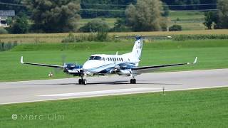 Beechcraft King Air 350i Landing Augsburg Airport [upl. by Eey990]