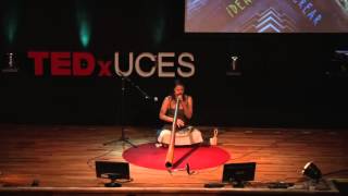 Performance Didgeridoo Agustina Mosca at TEDxUCES [upl. by Dotty]