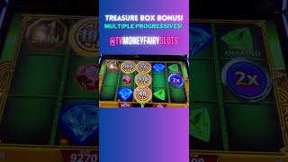 MULTIPLE PROGRESSIVE WINS ON TREASURE BOX treasurebox casino vegasslotmachines gamblinggame [upl. by Ervin]