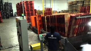 Industrial Resources TipperAccumulatorSwoop Pallet Sorting System [upl. by Annawad]