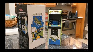 Little Galaxian arcade machine unboxing the 14 scale replica by Numskull designs Rubber Road [upl. by Cirtap]