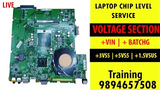 Dead Laptop Motherboard Repair Voltage Checking Method Laptop Chip Level Training Institute [upl. by Franklyn160]