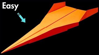 HOW to make a paper airplane that flies far  BEST paper plane jet  Pappersflygplan [upl. by Kinom]