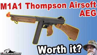 M1A1 Thompson Airsoft AEG WORTH It airsoft airsoftguns [upl. by Elahcim314]