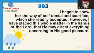 Faustina Daily Diary 993 Soul Coaching [upl. by Lerraf]