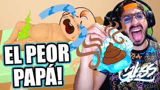 SOY EL PEOR PAPÁ 💩🤣  CAMBIANDO PAÑALES  SIMULADOR DE SER PAPÁ [upl. by Ilat]