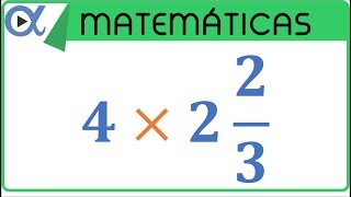 ✖️ MULTIPLICACIÓN de un ENTERO por una FRACCIÓN MIXTA método 2 [upl. by Hanavas165]