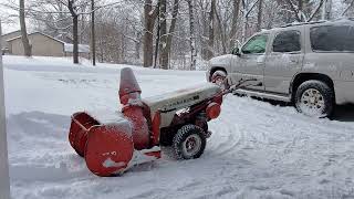 Snow blowing 1132014 Gravely C8 [upl. by Ilan725]