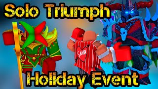 Triumph Solo Holiday Event Krampus Revenge Roblox Tower Defense Simulator [upl. by Meuse]